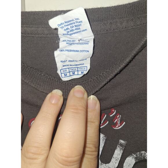 Smileys Rust Bucket Size Medium Gray T-shirt Casual Everyday Lounge Errands - Picture 4 of 4